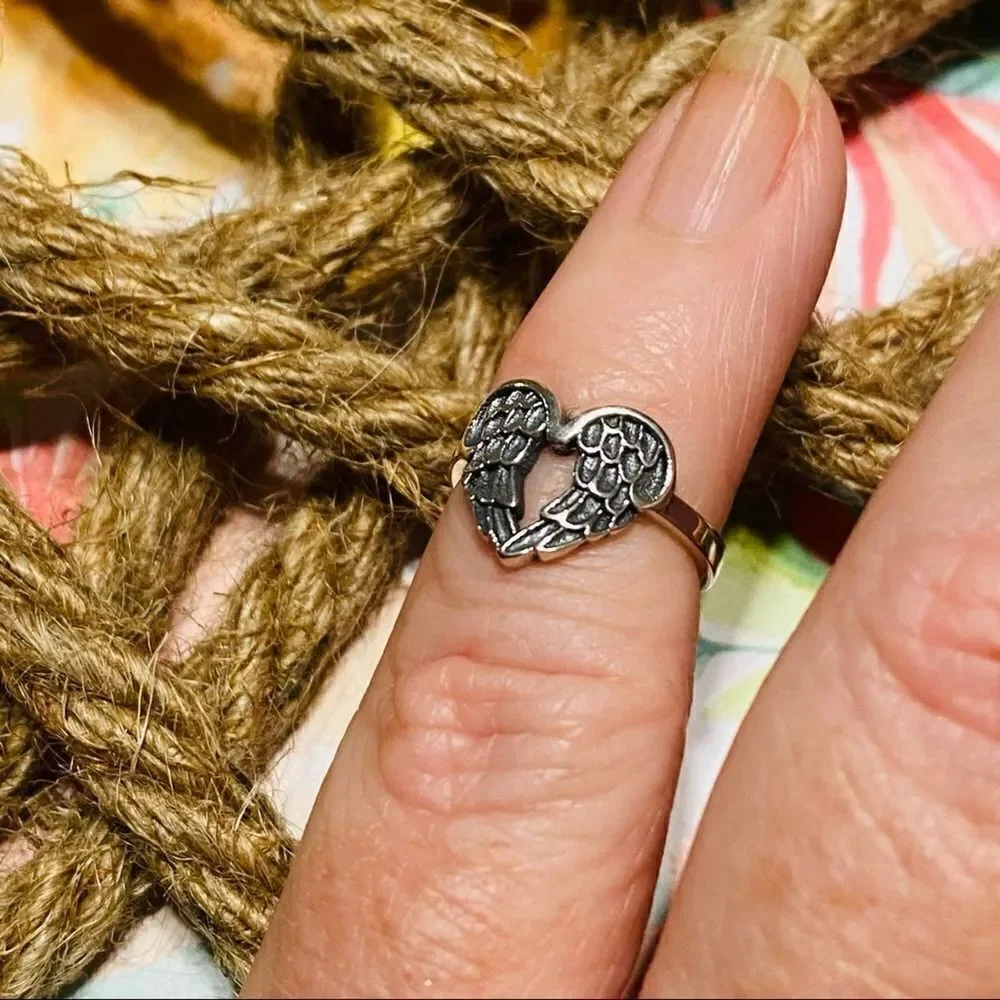 Sterling Silver Angel Wings Toe Ring